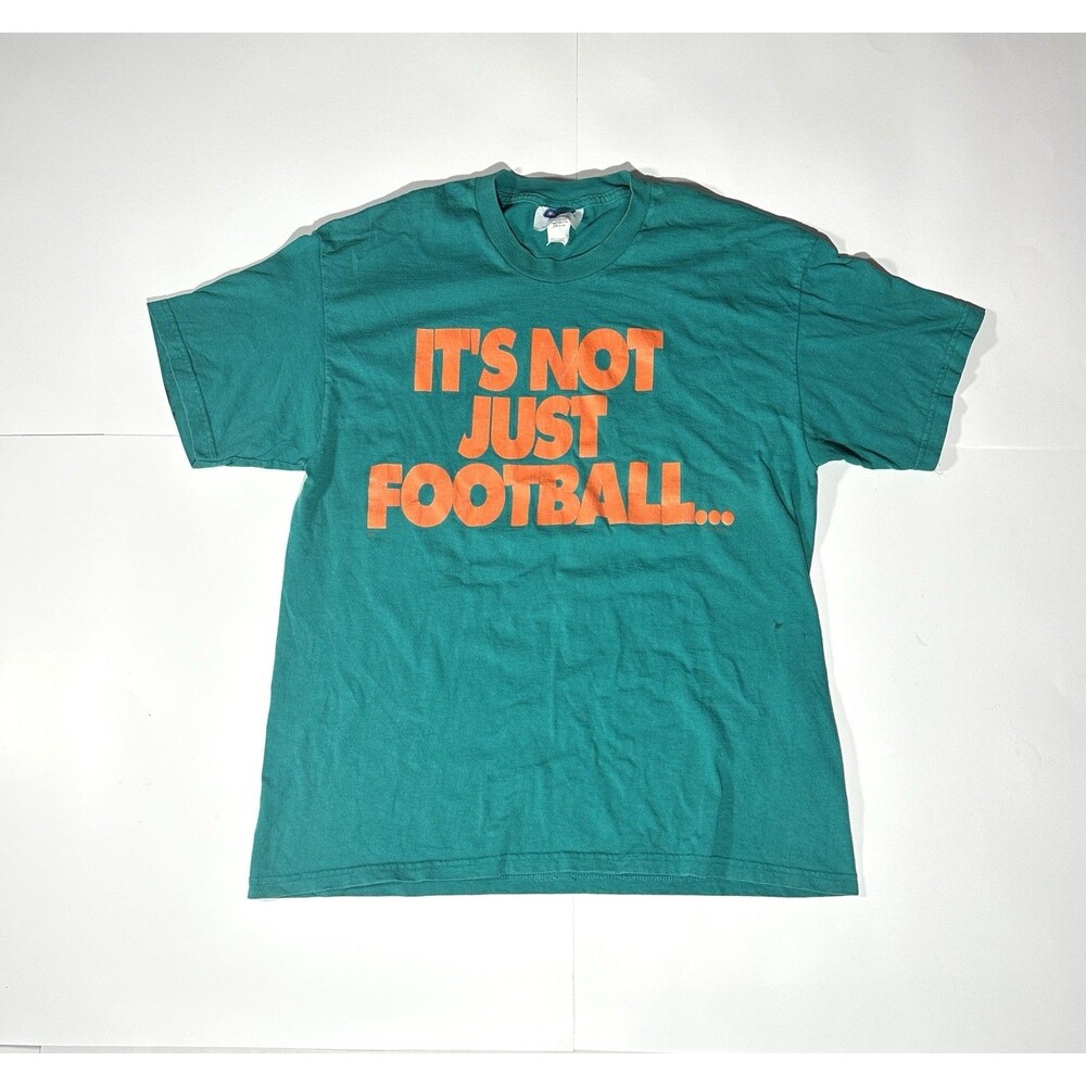 Vintage Miami Dolphins It’s Not Just Football Shirt 1996 Nutmeg Men’s Large USA
